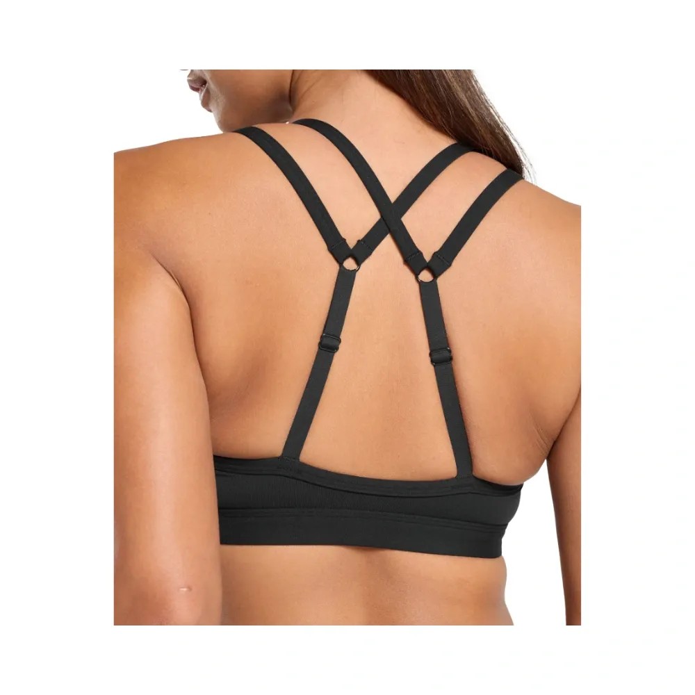Gymshark Double Up Sports Bra - Light Support Black - HypeFly India View 4