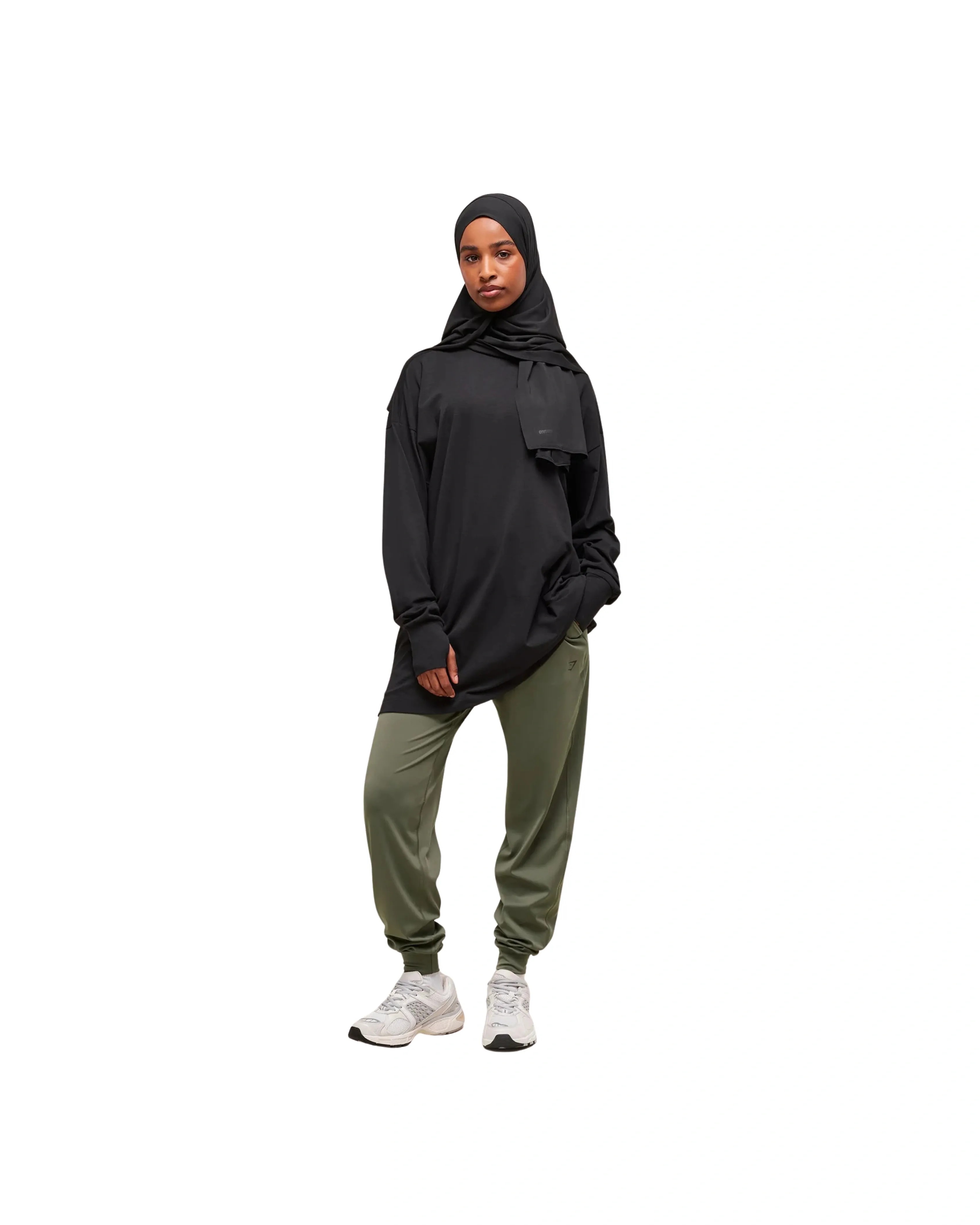 Gymshark Covered Joggers Core Olive - HypeFly India View 4