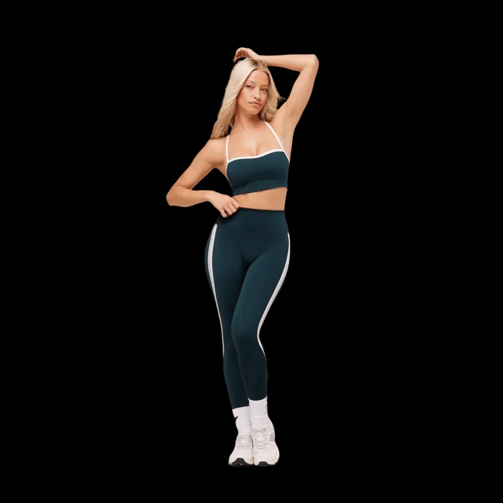 Gymshark Piping Legging Deep Petrol Blue - HypeFly India View 4