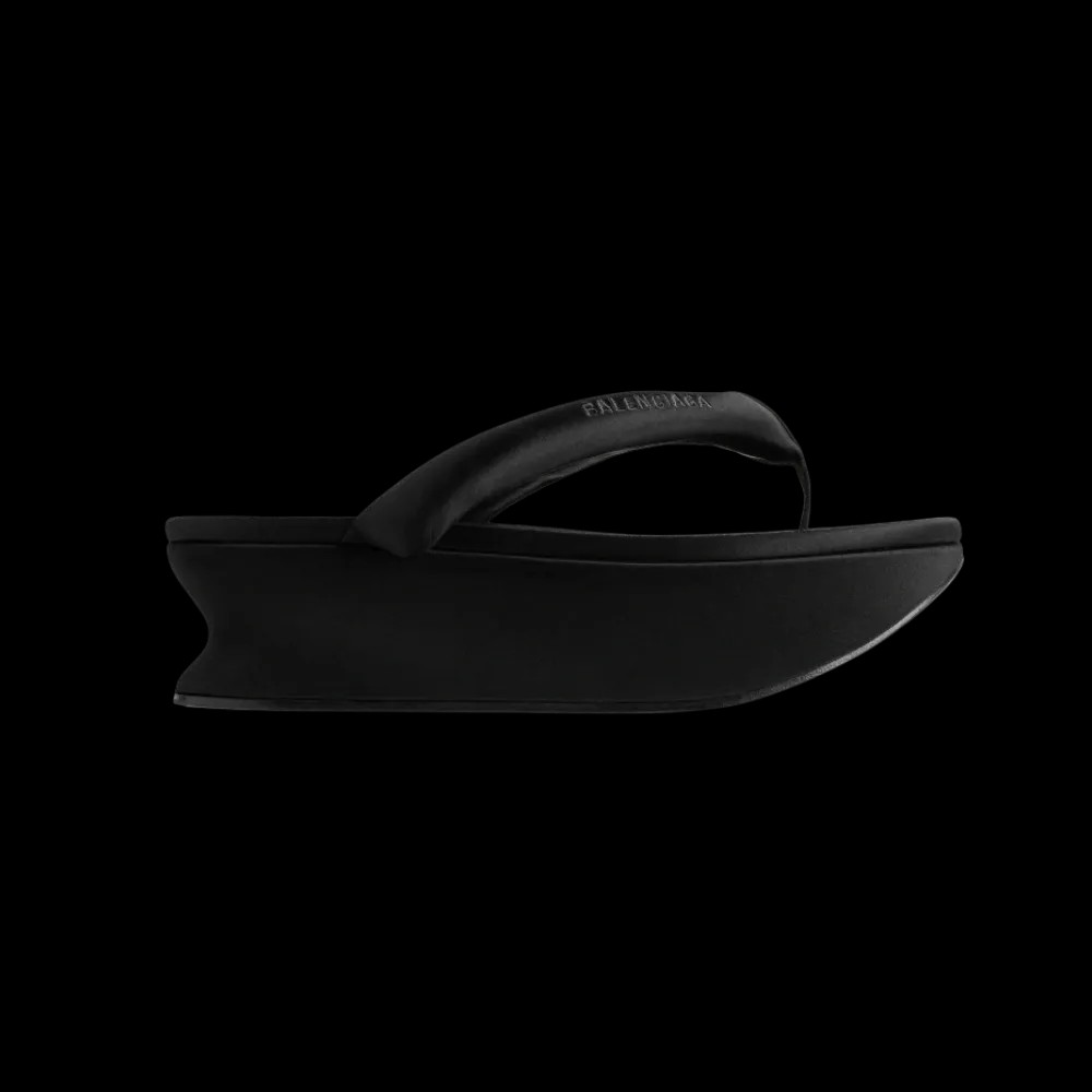 Balenciaga Gaeta Thong In Black - HypeFly India View 1