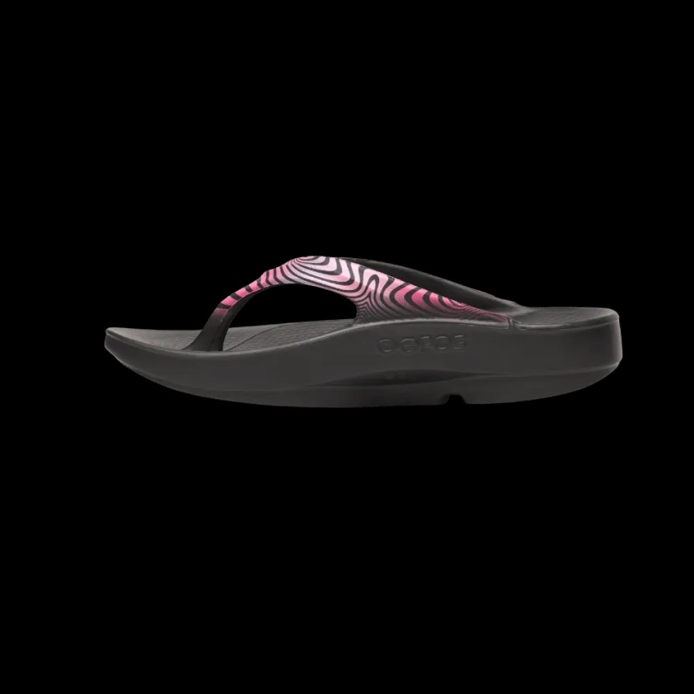 Oofos OOlala Limited Sandal - Disco Zebra - HypeFly India View 4