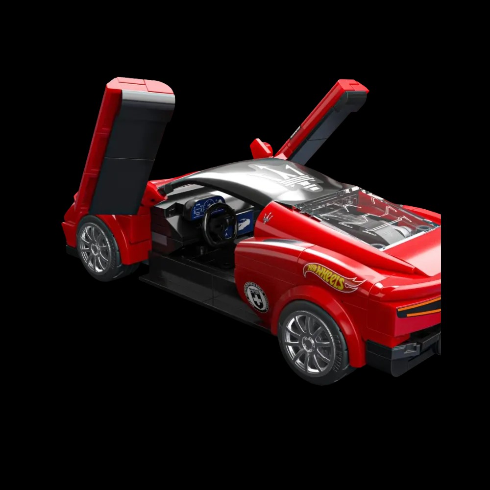 Mattel Brick Shop Hot Wheels Maserati MC20 Building Set - HypeFly India View 3
