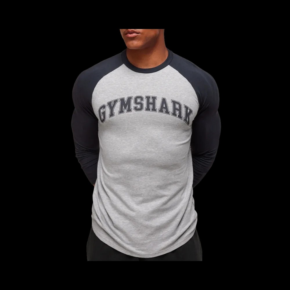 Gymshark GSLC Raglan 3/4 Sleeve T-Shirt - Heavy Blue - HypeFly India View 5