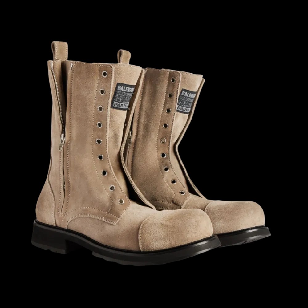 Balenciaga Truck Lace-Up Boot In Sand - HypeFly India View 5
