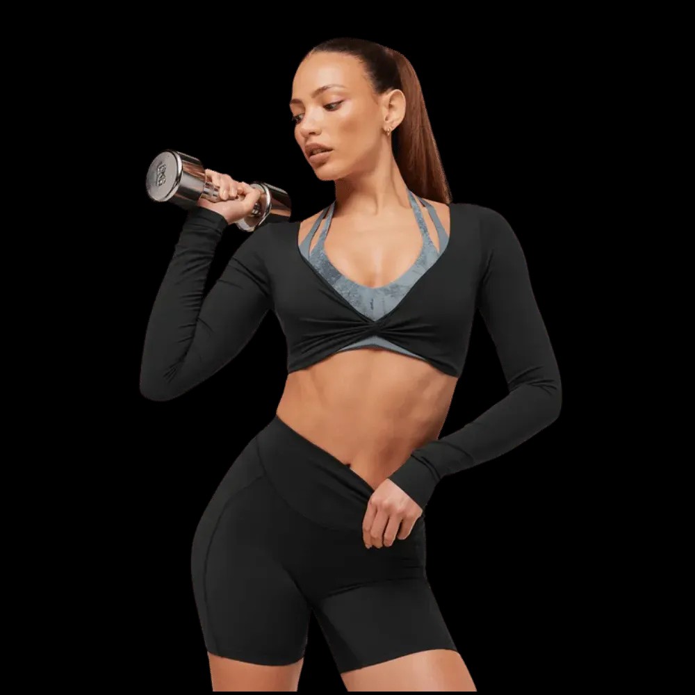 Gymshark Lifting Dipped Waistband Short Black - HypeFly India View 5