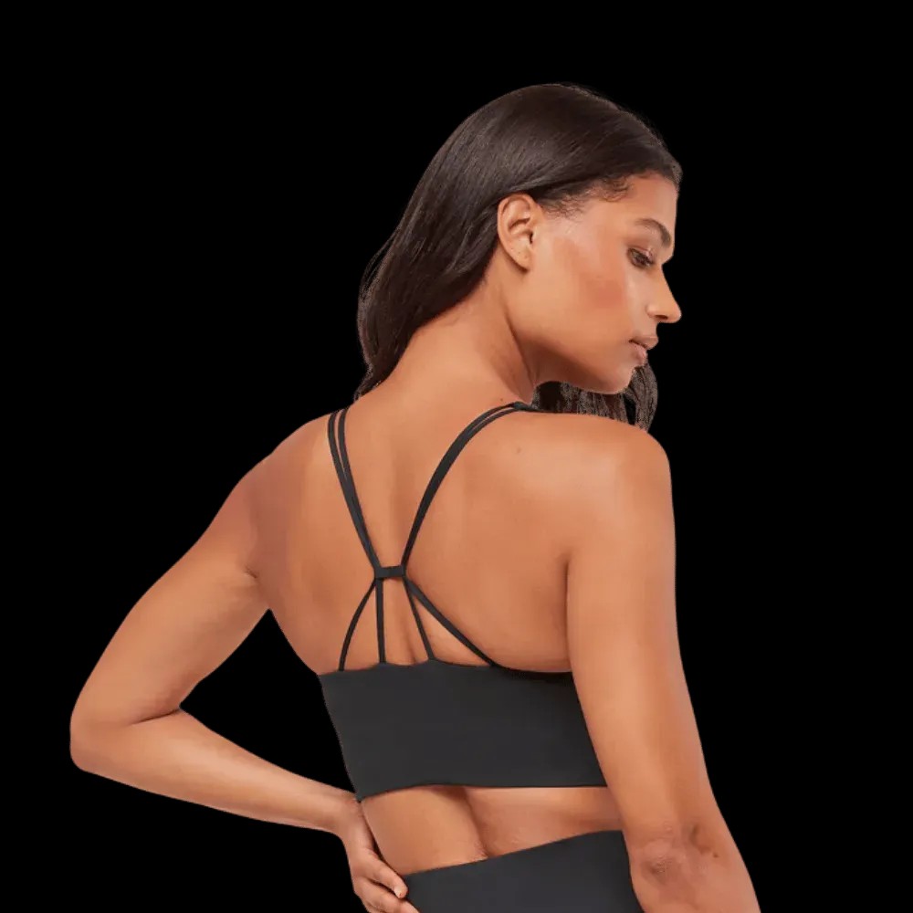 Gymshark Cross Over Sports Bra Black - HypeFly India View 4