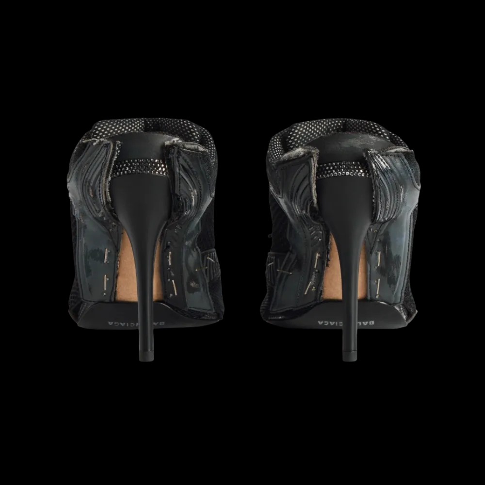 Balenciaga Stapler Sandal Heel In Black - HypeFly India View 2