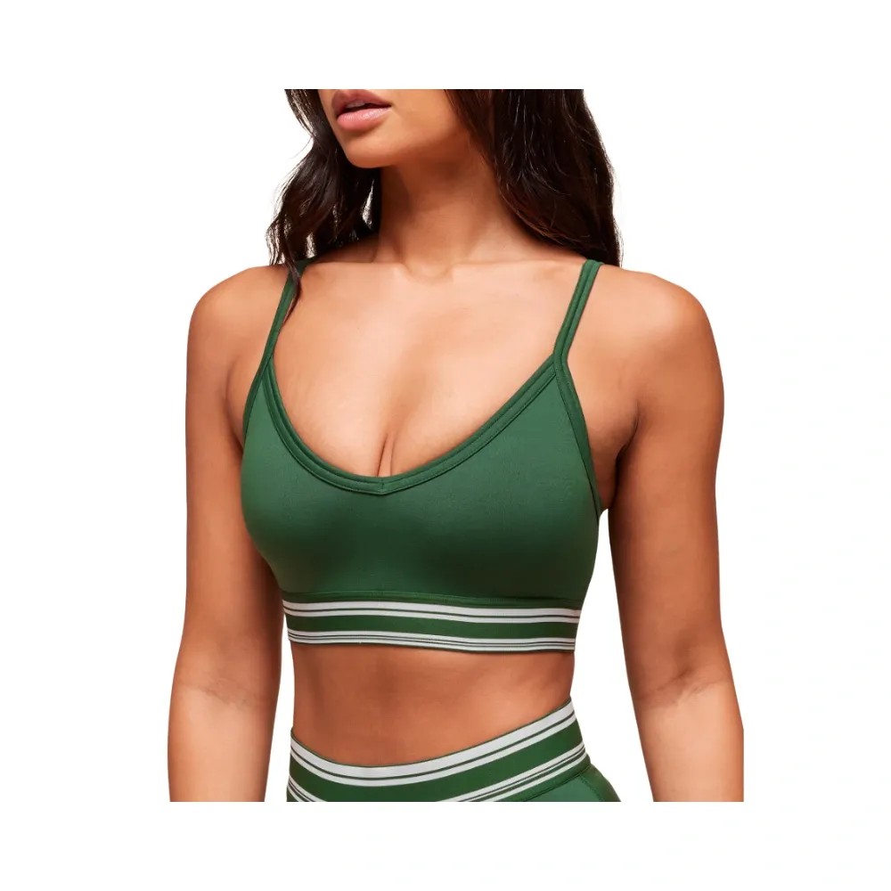 Gymshark Retro Sports Bra - Light Support Classic Green - HypeFly India View 3