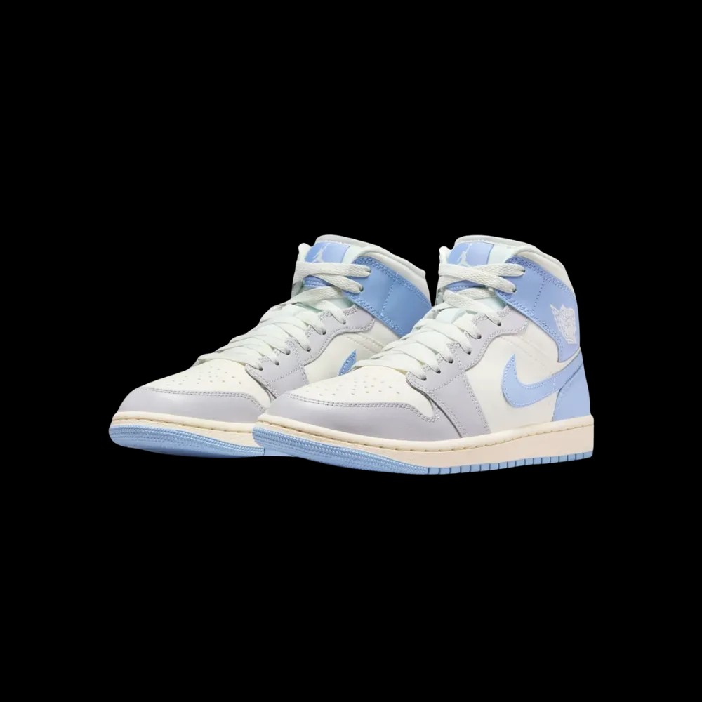Air Jordan 1 Mid 'Psychic Blue Sail Coconut Milk' - HypeFly India View 5