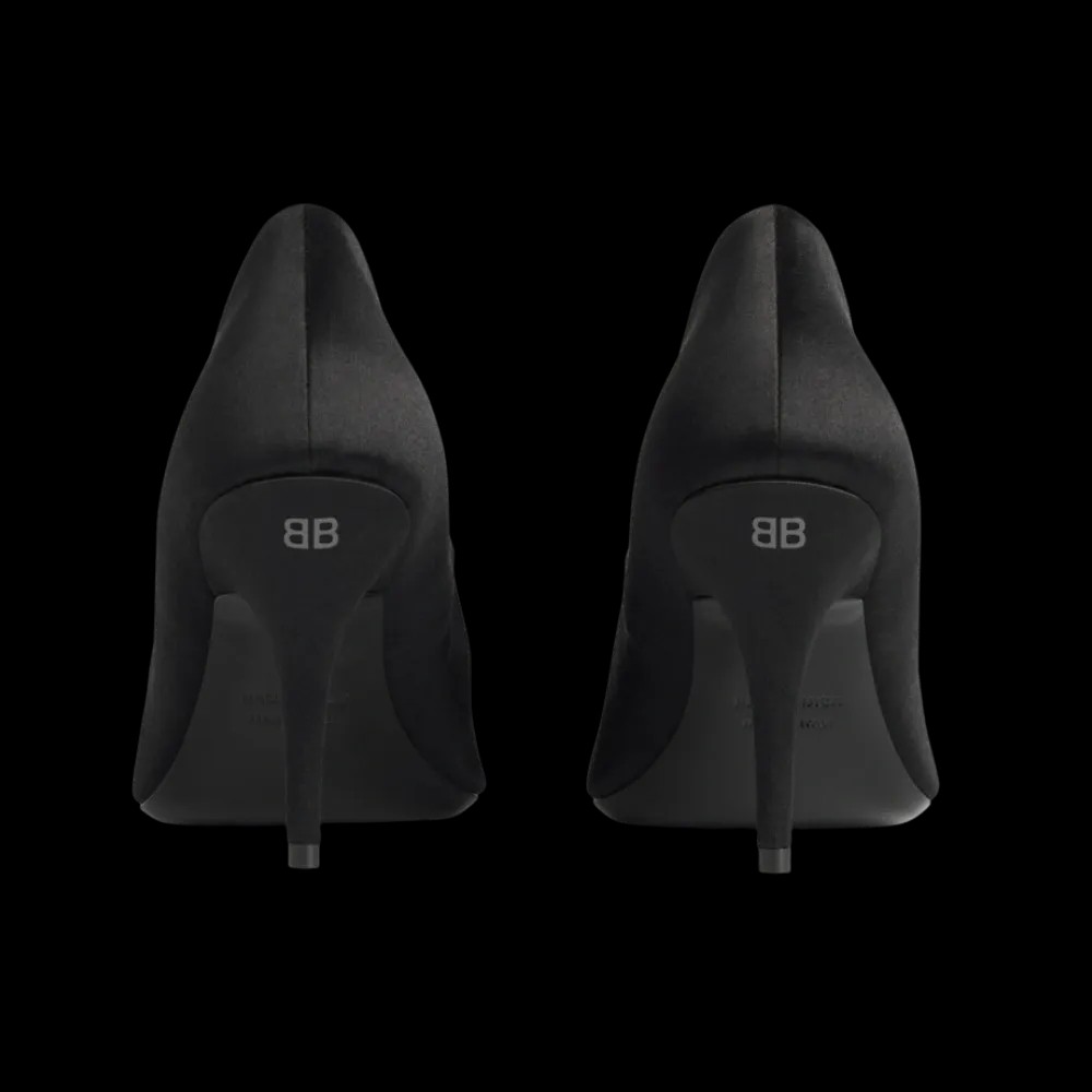 Balenciaga Avenue Palazzo Pump In Black - HypeFly India View 2