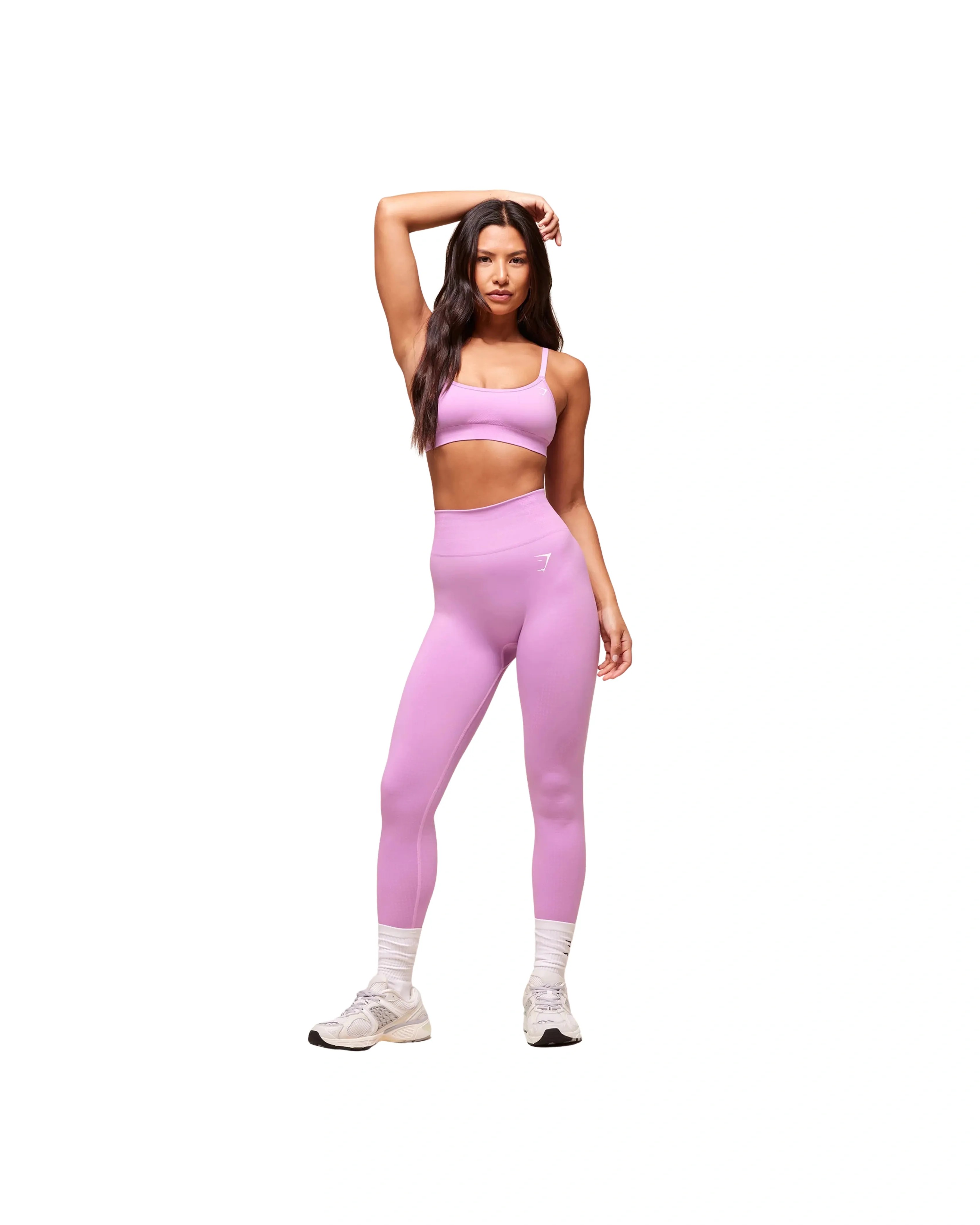 Gymshark Vital Leggings regular Sour Pink Marl - HypeFly India View 4