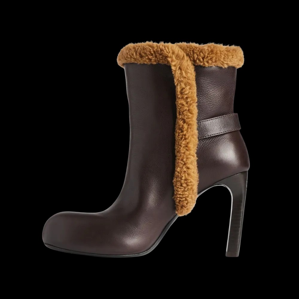 Balenciaga Fargo Bootie In Dark Brown - HypeFly India View 3