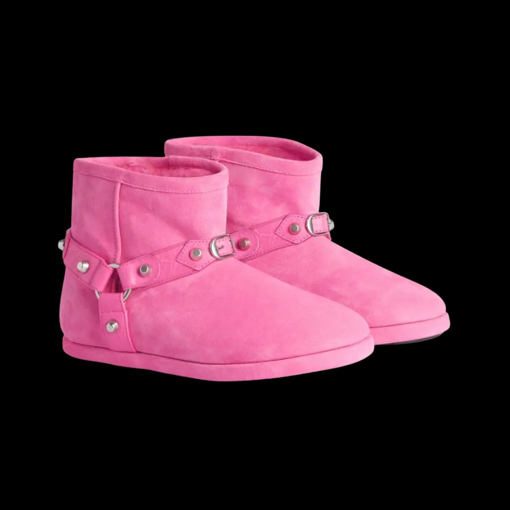 Balenciaga Alaska Soft Bootie In Dark Pink - HypeFly India View 4