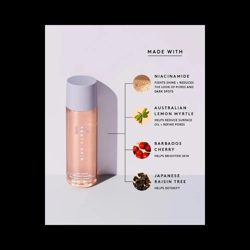 Fenty Fat Water Niacinamide Pore-Refining Toner Serum with Barbados Cherry - HypeFly India View 2