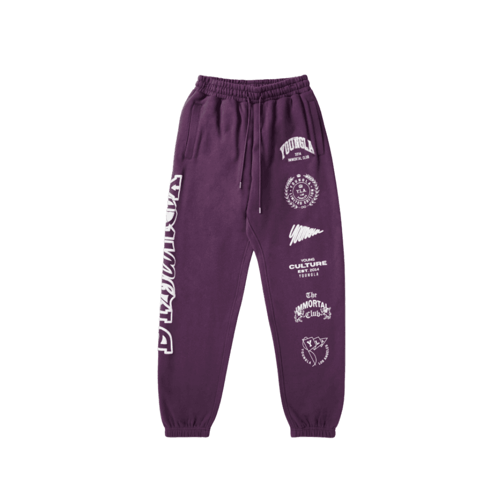Young LA Immortal Killer Joggers Purple - HypeFly India View 1
