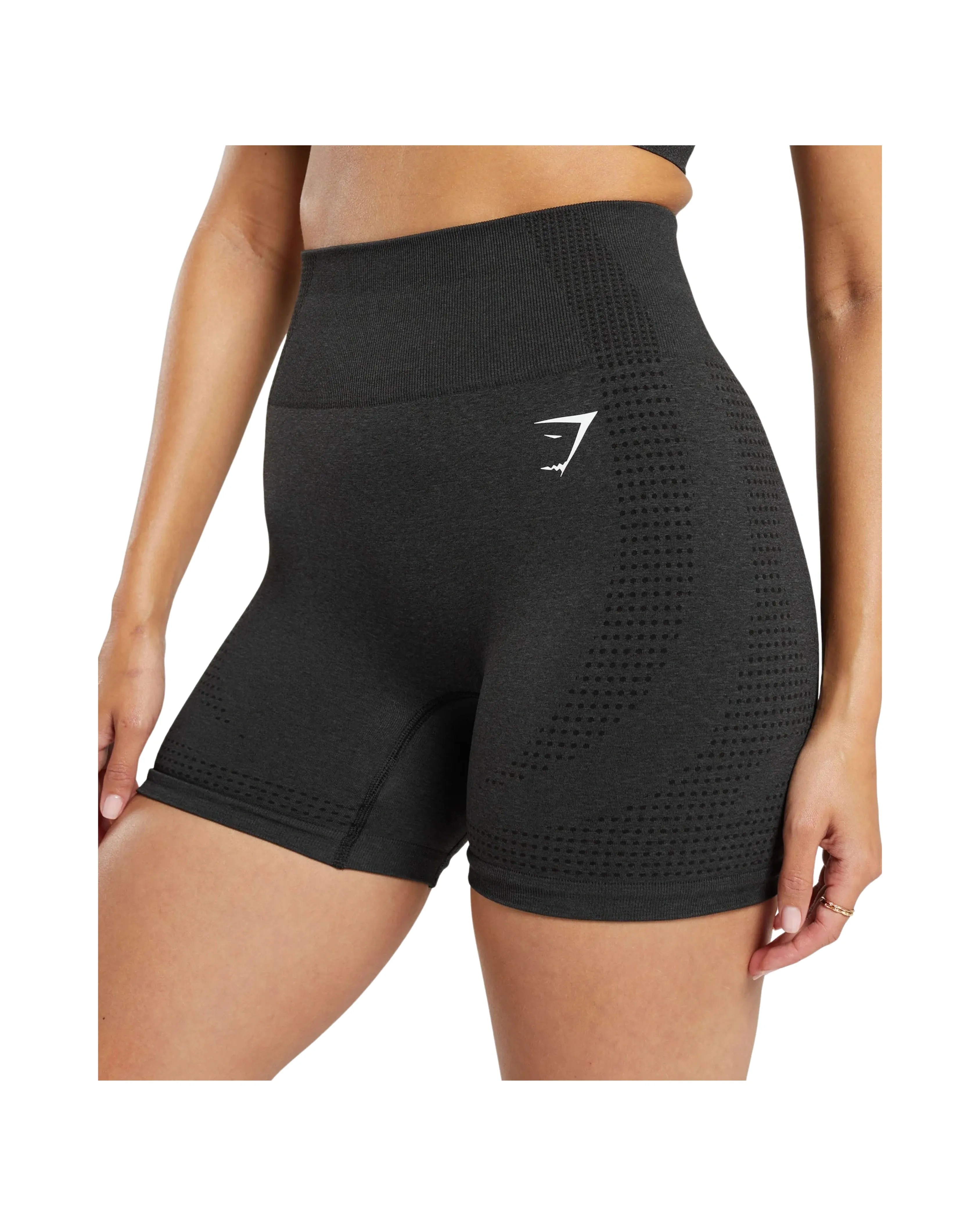 Gymshasrk Vital Shorts compression fit Black Marl - HypeFly India View 4