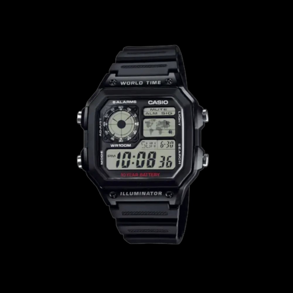 Casio YOUTH AE-1200 series AE-1200WH-1AV Black / Blue - HypeFly India View 1