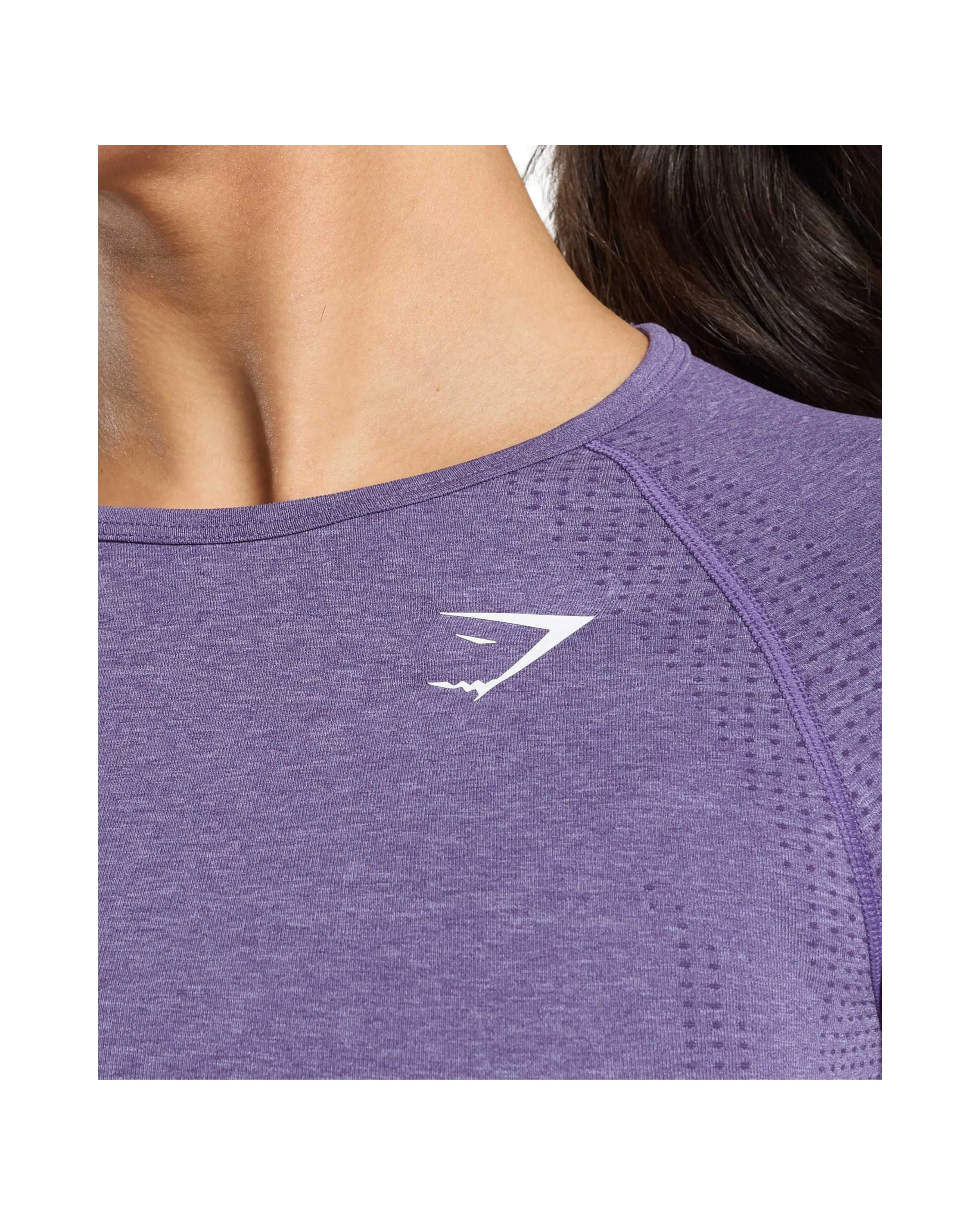 Gymshark Vital Crop Top Functional Purple Marl - HypeFly India View 4