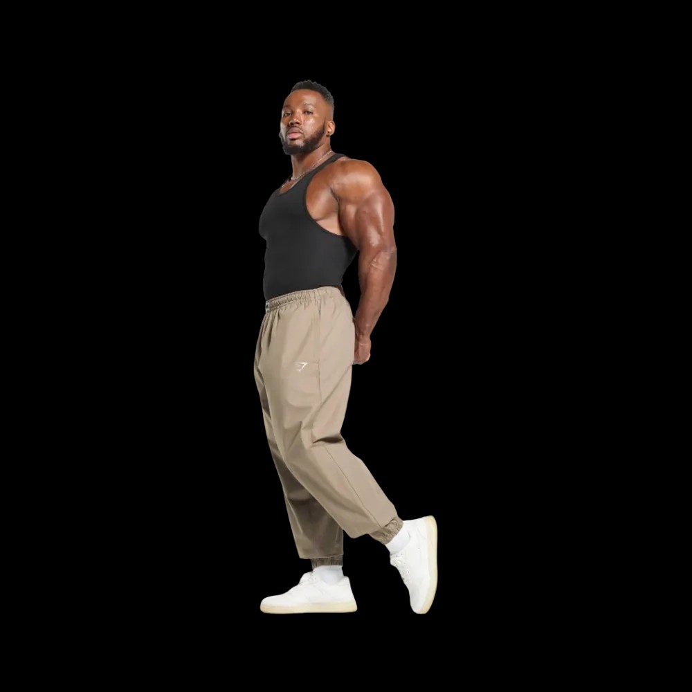 Gymshark Pumper Pants Lifestyle Brown - HypeFly India View 3