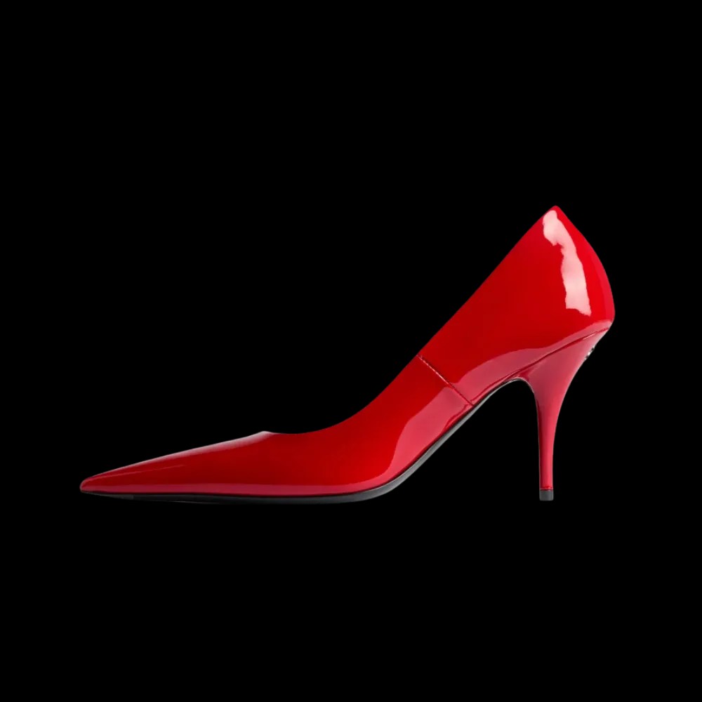 Balenciaga Avenue Pump In Cherry Red - HypeFly India View 3