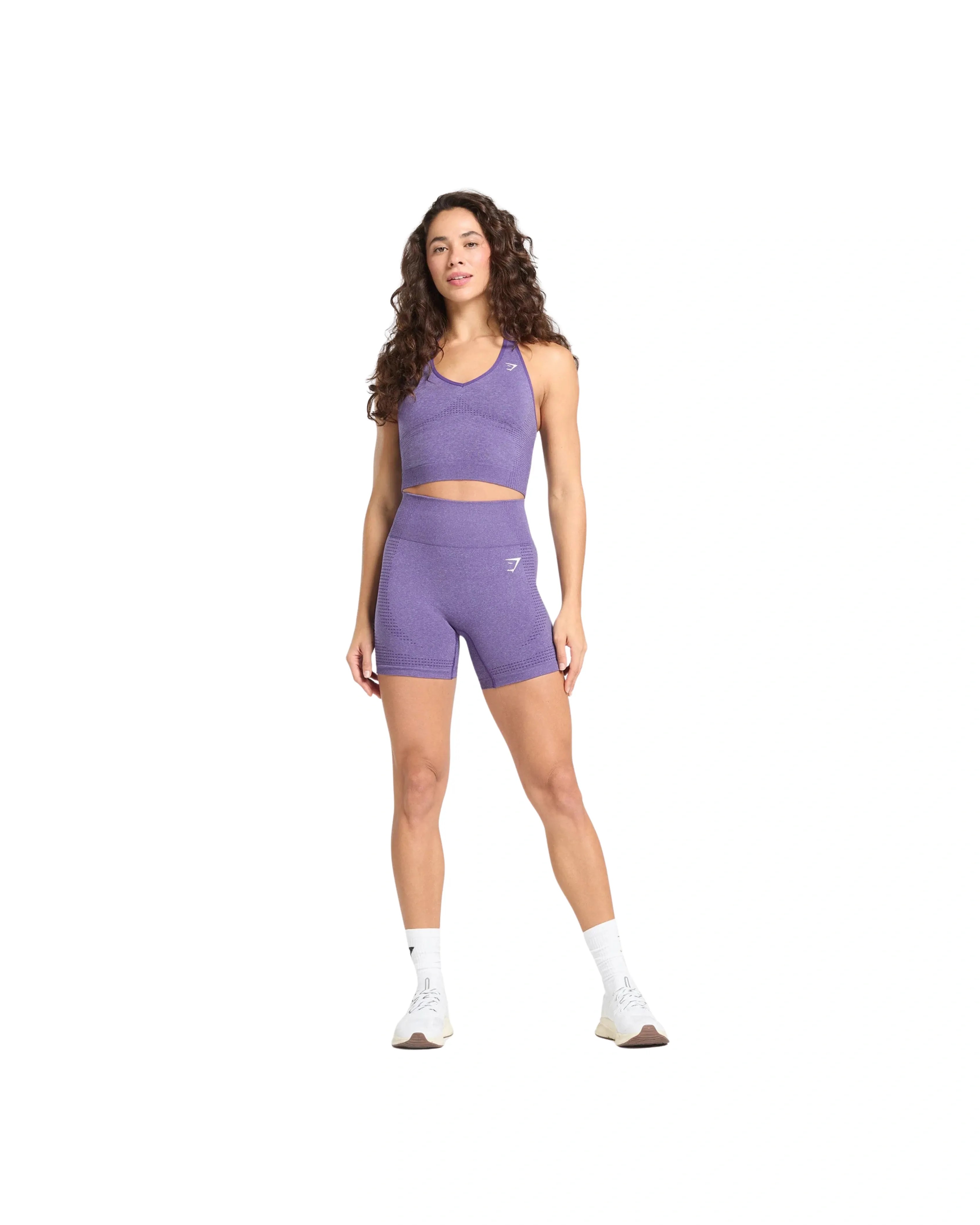 Gymshark Vital Shorts body fit Functional Purple Marl - HypeFly India View 4