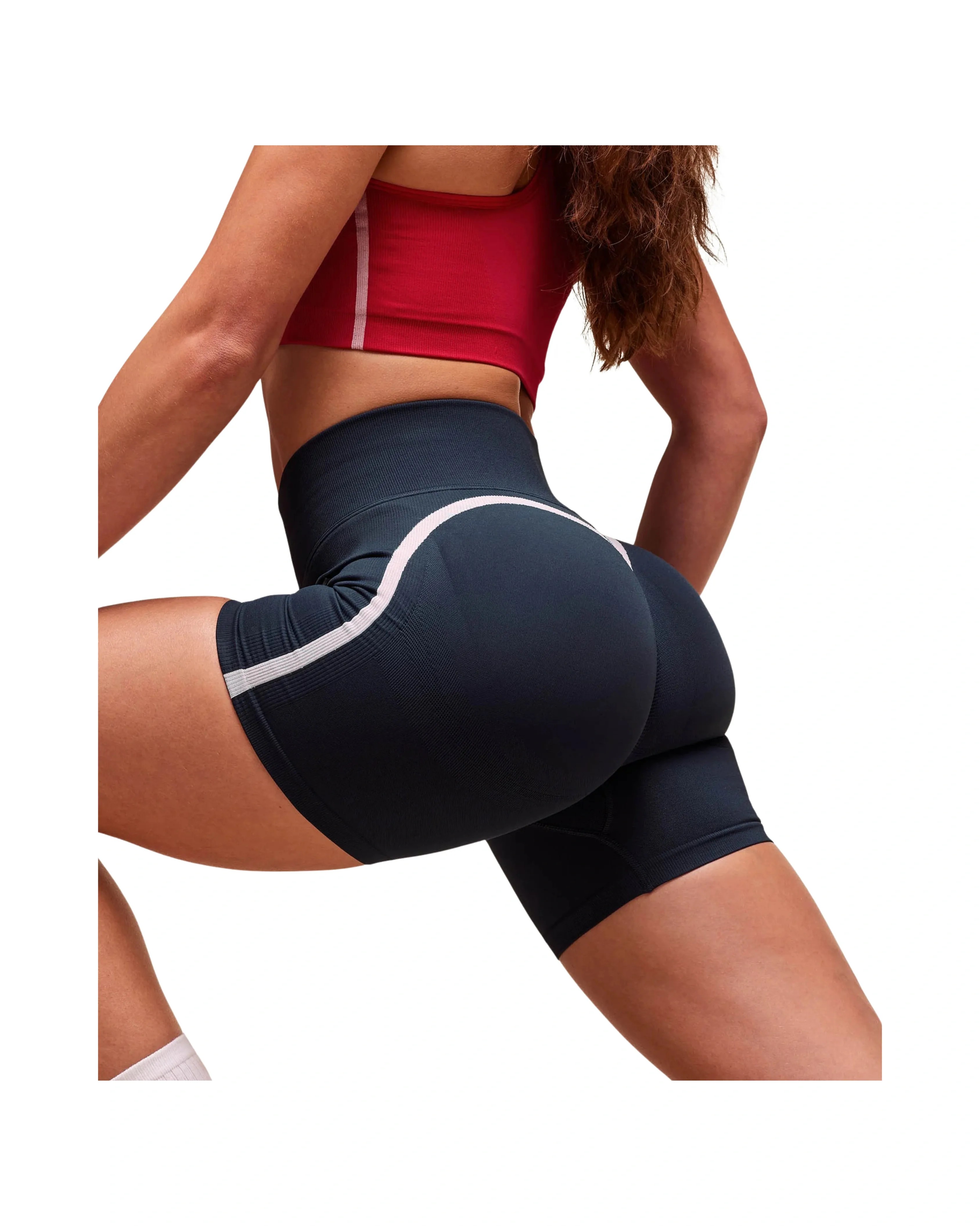 Gymshark Lift Varsity Seamless Short Heavy Blue - HypeFly India View 4