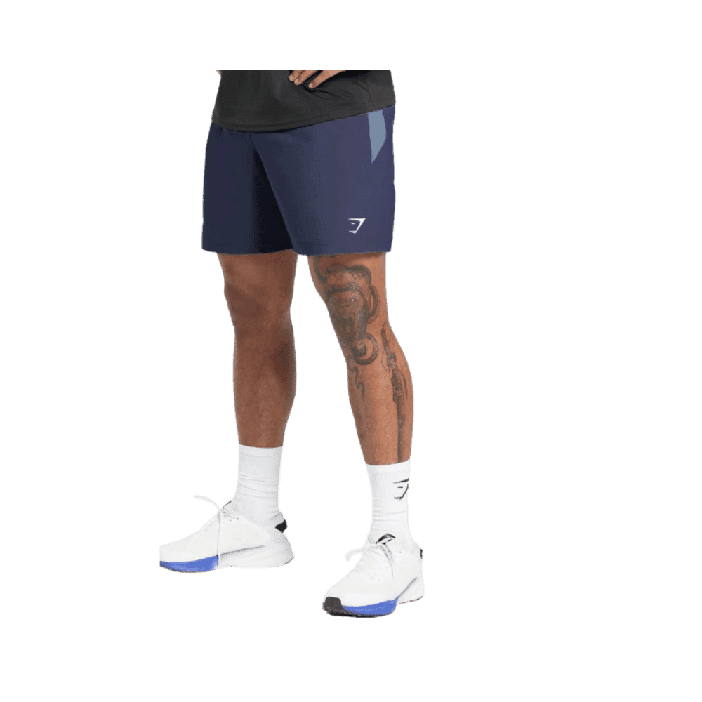 Gymshark Sport Panel 7" Shorts Heavy Blue/Iron Blue - HypeFly India View 2