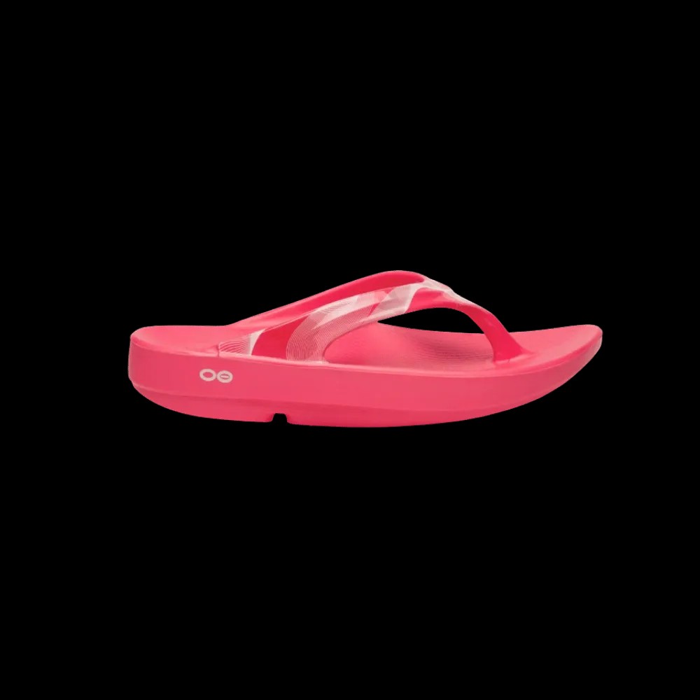 Oofos OOlala Limited Sandal - Neon Berry Breeze - HypeFly India View 1