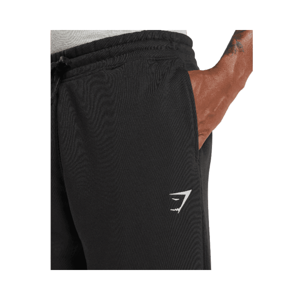 Gymshark Crest Straight Leg Joggers Black - HypeFly India View 2
