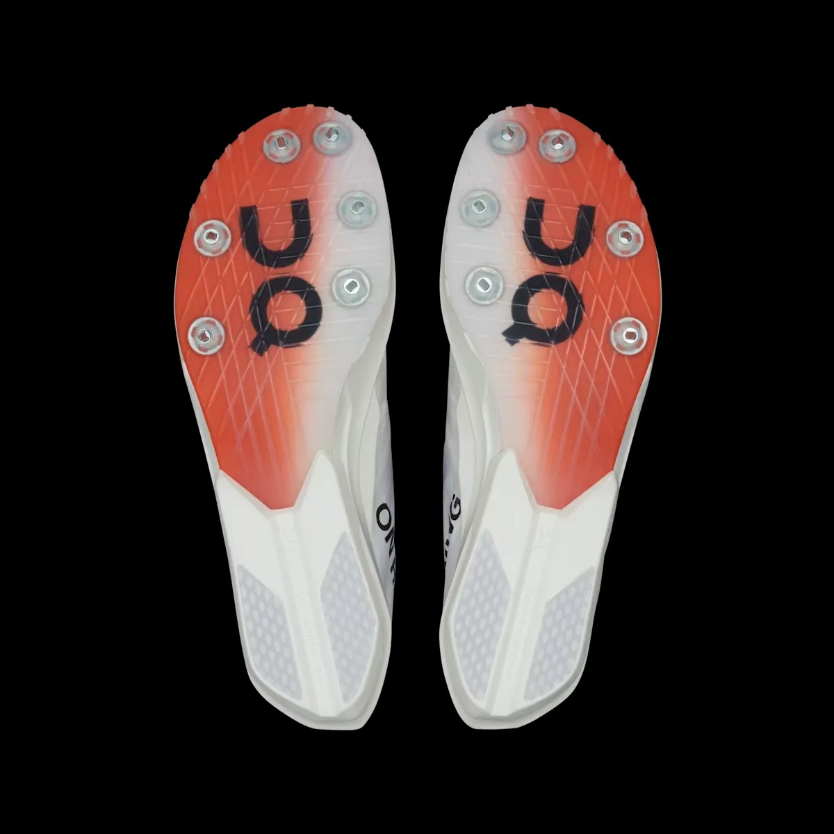 ON RUNNING Cloudspike Amplius White | Flame - HypeFly India View 3
