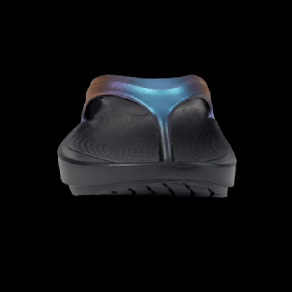 Oofos OOlala Luxe Sandal - Midnight Spectre - HypeFly India View 3