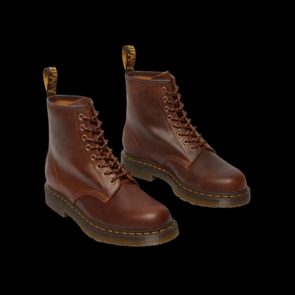 Dr Martens 1460 Slip Resistant Leather Lace Up Boots Dark Tan - HypeFly India View 3