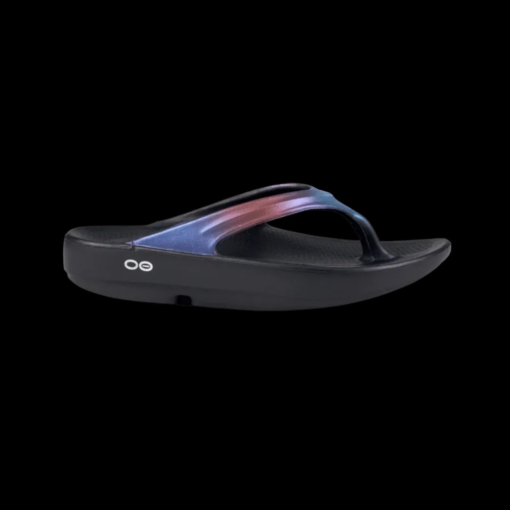 Oofos OOlala Luxe Sandal - Midnight Spectre - HypeFly India View 1