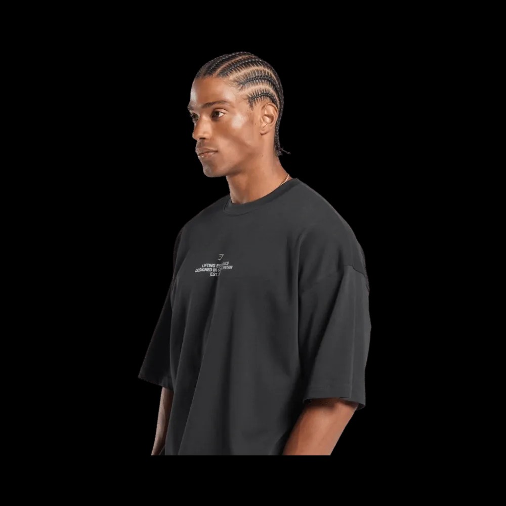 Gymshark Union Jack Lifting Club T-Shirt Black - HypeFly India View 2