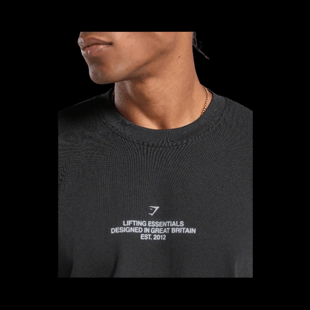 Gymshark Union Jack Lifting Club T-Shirt Black - HypeFly India View 5