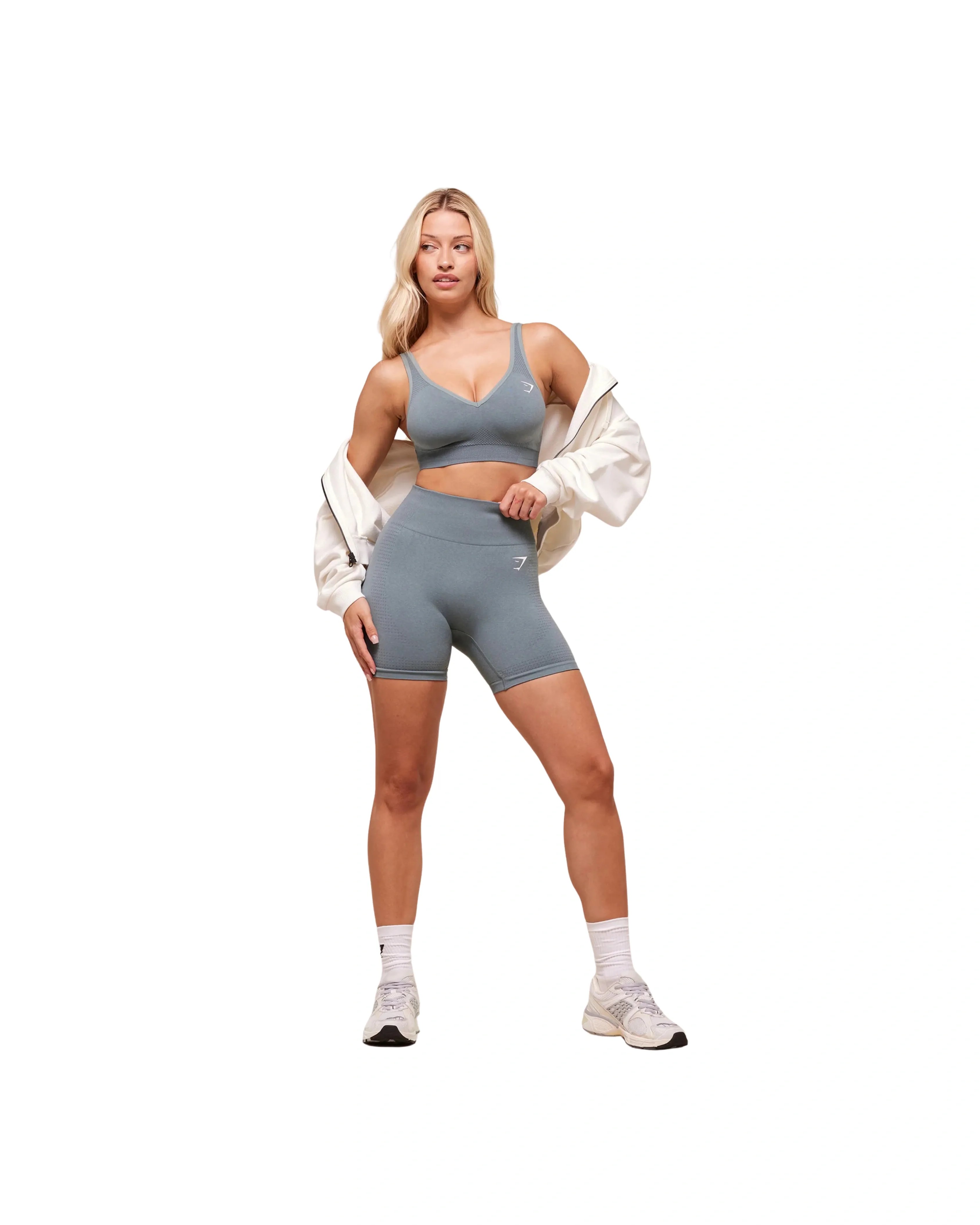 Gymshark Vital Shorts Celeste Blue/Marl - HypeFly India View 5