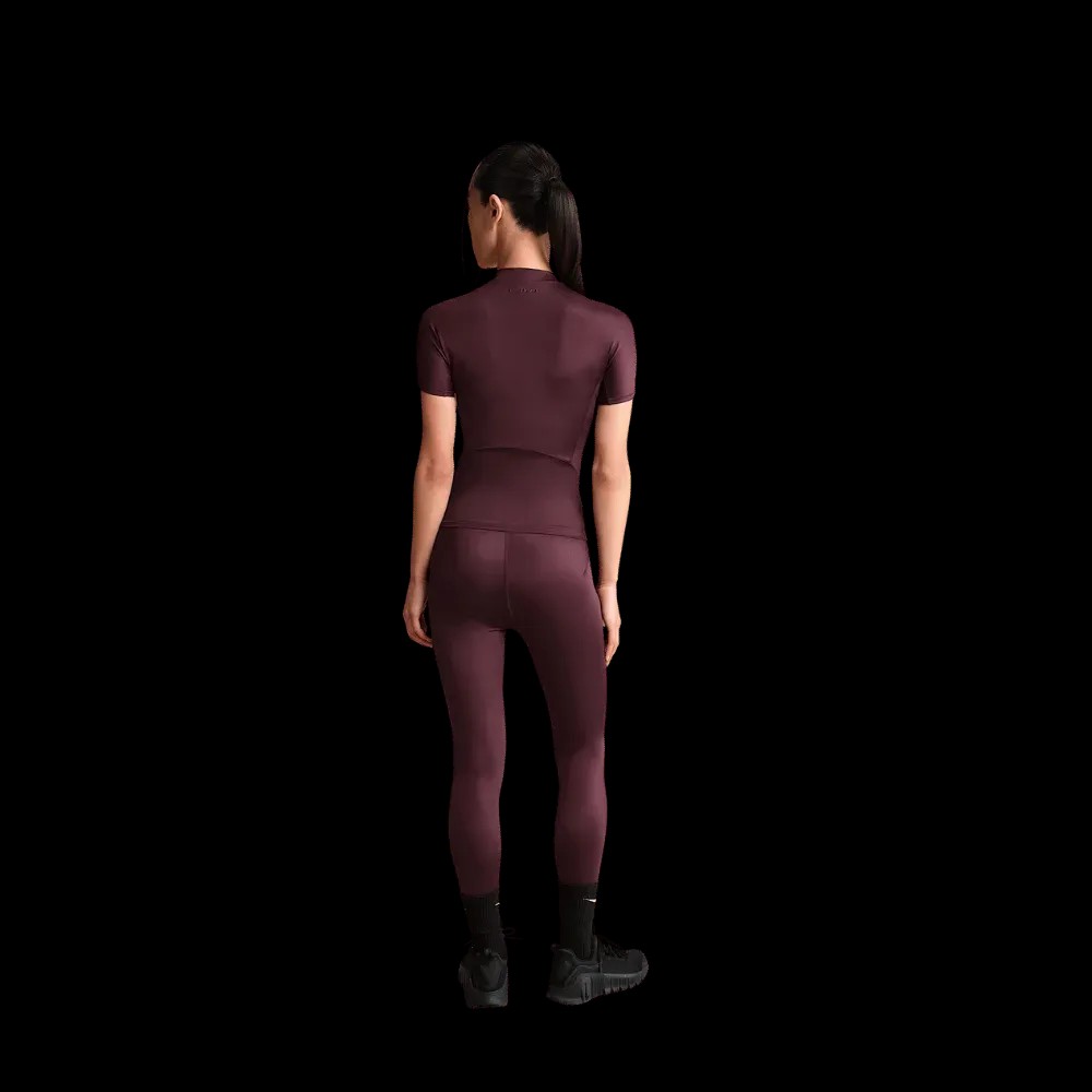 Nike X Skims Shine Women's Mock-Neck Short-Sleeve Top CURRANT - HypeFly India View 5