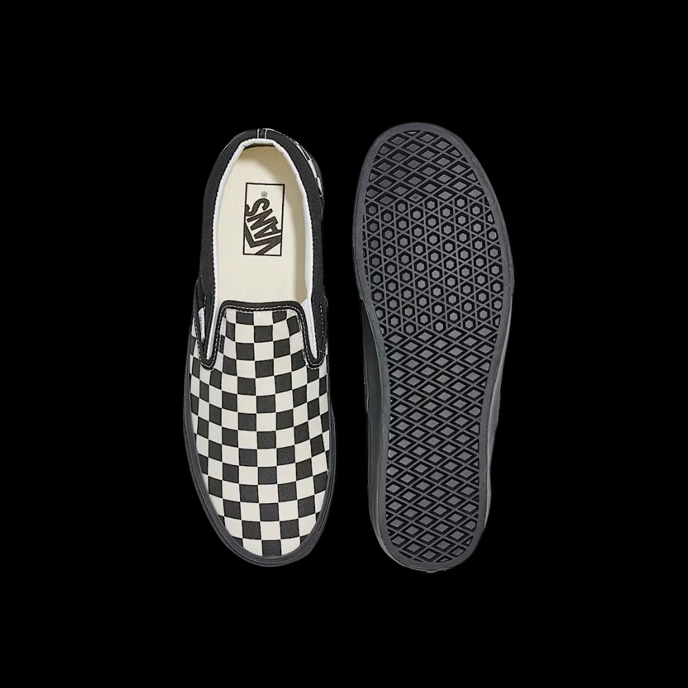 Vans Classic Slip-On Checkerboard Shoe Checkerboard Black - HypeFly India View 4