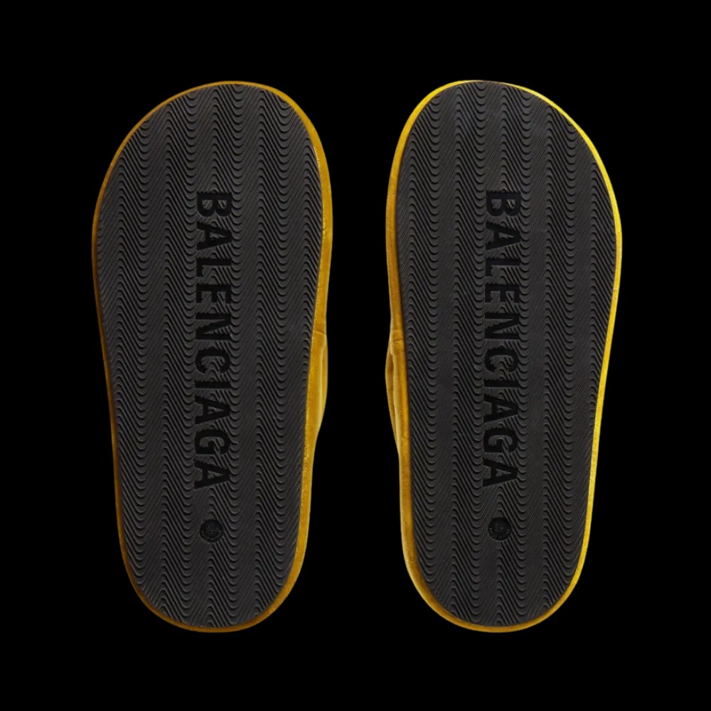 Balenciaga Jet Lag Thong In Mustard - HypeFly India View 4