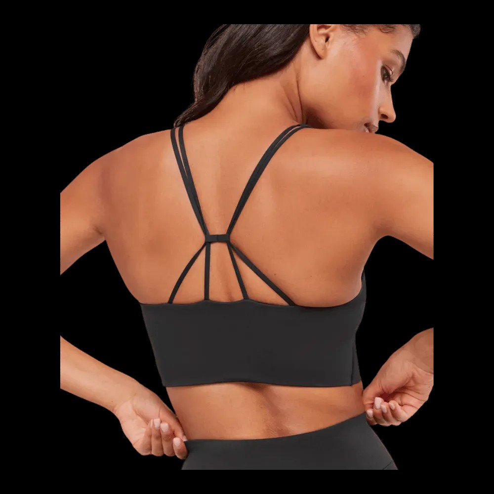 Gymshark Cross Over Sports Bra Black - HypeFly India View 5