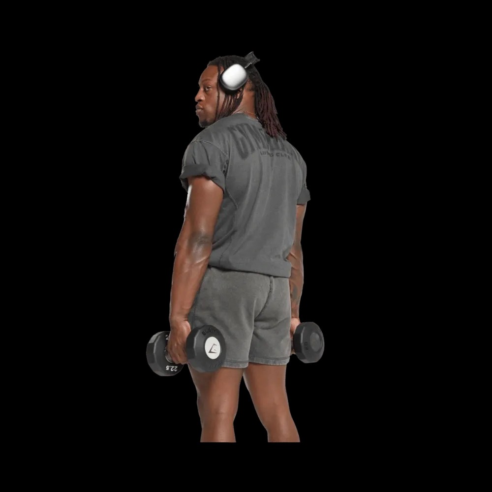 Gymshark Heritage Washed T-Shirt Oversized Fit Onyx Grey - HypeFly India View 4