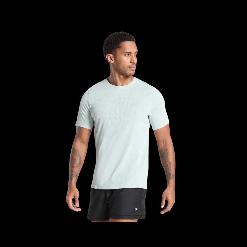 Gymshark Running T Shirt Slim Fit Cool Blue - HypeFly India View 2