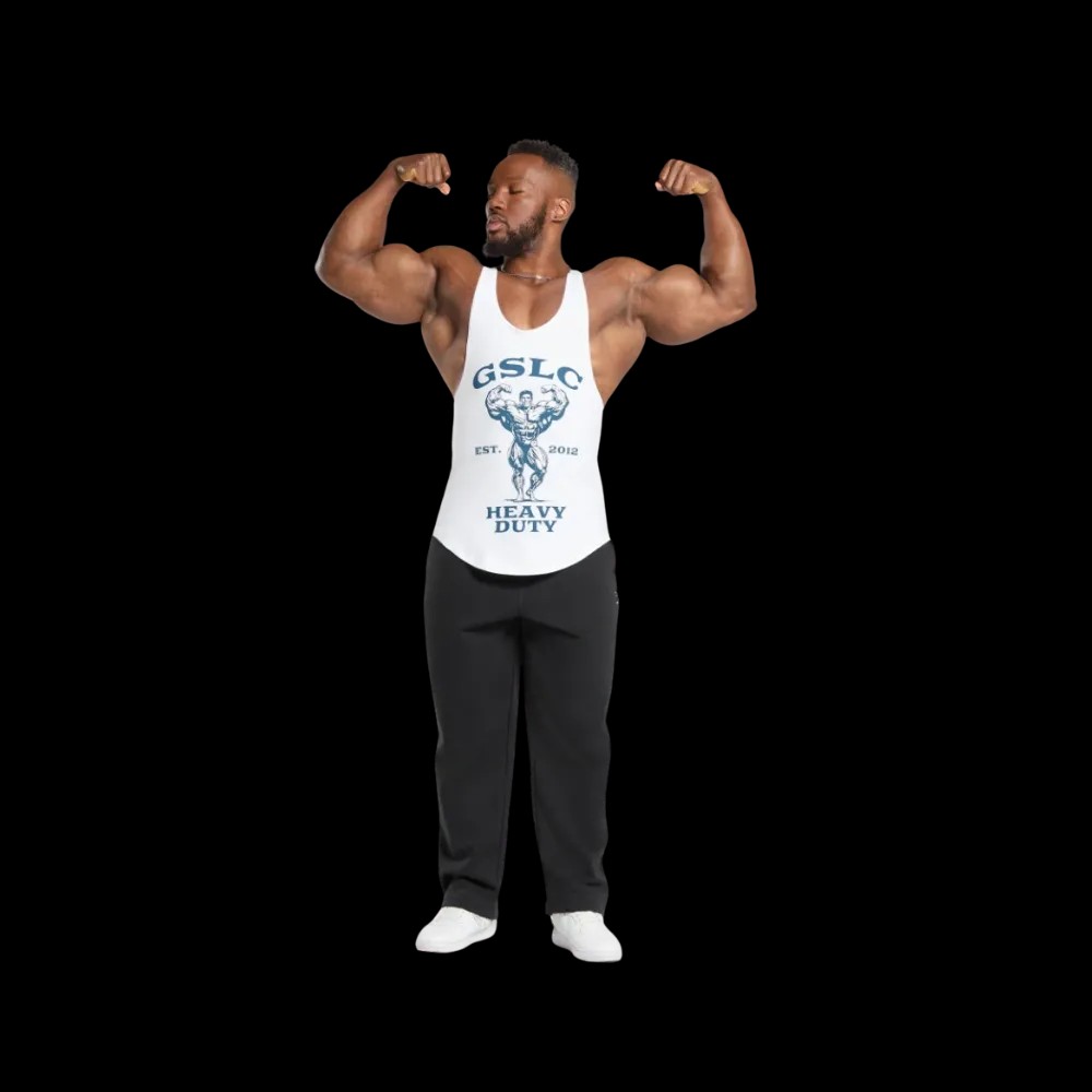 Gymshark Heavy Duty Stringer Slim Fit White - HypeFly India View 2