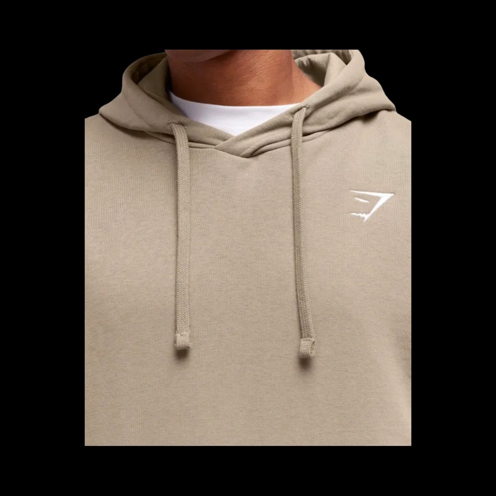 Gymshark Crest Oversized Hoodie Lifestyle Brown - HypeFly India View 5
