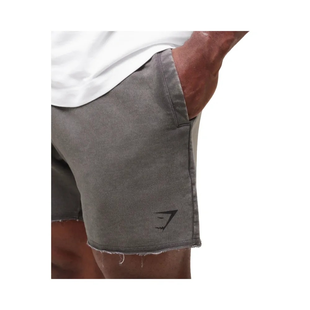 Gymshark Heritage 5" Shorts Regular Fit Onyx Grey - HypeFly India View 3