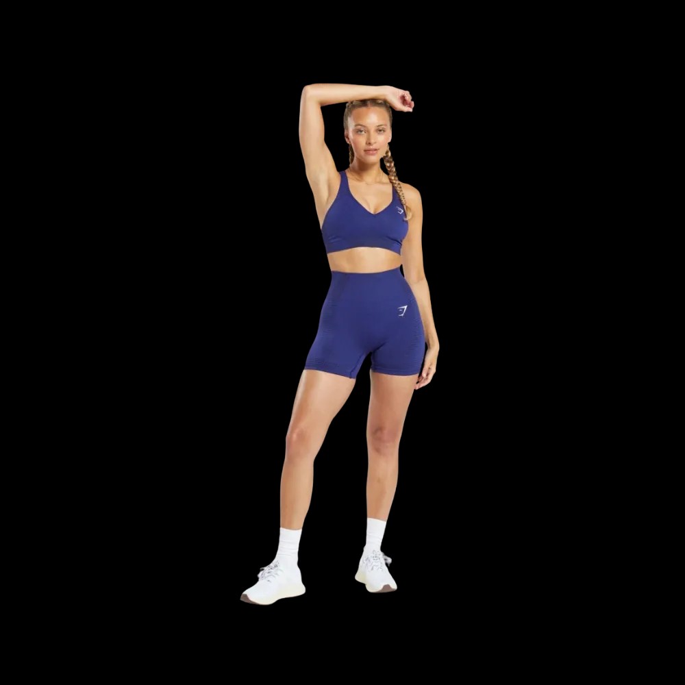 Gymshark Vital Shorts Cobalt Purple Marl - HypeFly India View 2