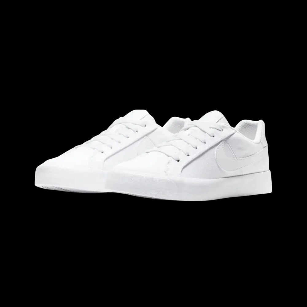 Nike Court Royale AC Canvas 'Triple White' - HypeFly India View 4