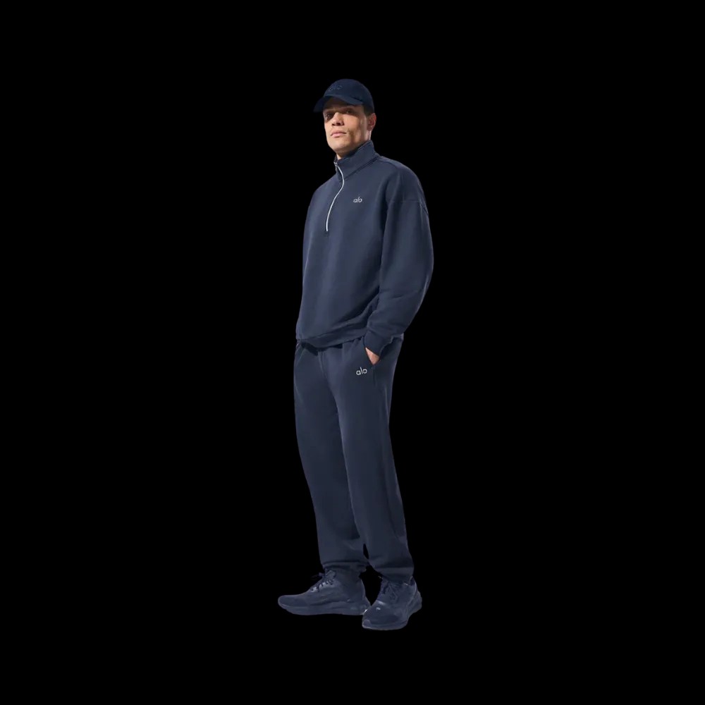 Alo Men's Accolade 1/4 Zip Pullover Navy - HypeFly India View 3