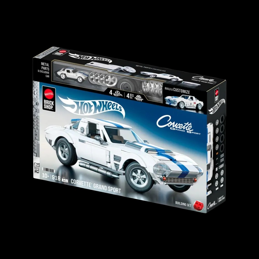 Mattel Brick Shop Hot Wheels Corvette Grand Sport Building Set - HypeFly India View 5