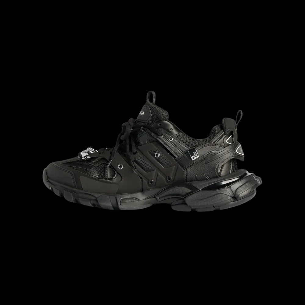 Balenciaga Track Piercing Sneaker In Black - HypeFly India View 3